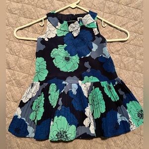 Janie and Jack dress 12-18 months floral lined bow Spring Summer Like new 12 m